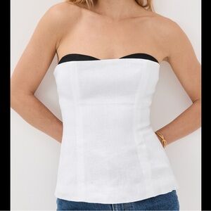 Reformation Ayda Linen Top